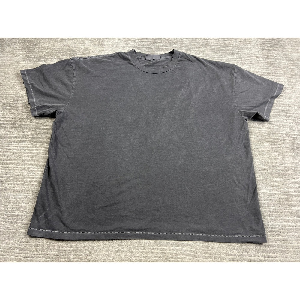 No Boundaries T-Shirt Men 2XL Grey Oversized Fit Washed Cotton Short Sleeve Tee